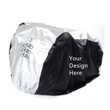 Muka Custom Bicycle Cover for 2 or 3Bikes, Large Outdoor Waterproof Bike Cover UV Dust Wind Sun Proof
