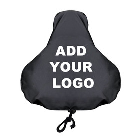 Muka Customized Waterproof Branded Bike Seat Cover with Strings, Add Your Logo Adjustable Drawstring Bicycle Seat Cover