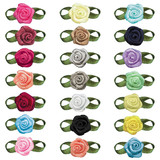 Muka DIY 200pcs Mini Ribbon Rose Wedding Decorative Flower Applique / Dress Trim / Sewing Craft