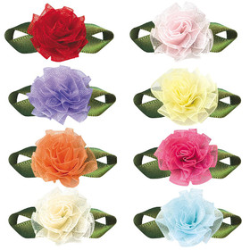 Muka DIY Exquisite Satin Ribbon Bows Carnation Roses Decorative Flowers Craft, 200 Pcs