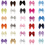 Muka 200 PCS Colorful Mini Ribbon Bows Flowers Appliques for DIY Sewing Wedding Decoration