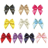 Muka 200 pcs Mini Ribbon Bows with Gold / Silver Metallic Edge for Sewing, Clothing Hair Accessories, Wedding Decoration