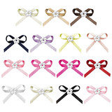 Muka 200 Pcs Handmade Ribbon Flowers for Wedding Candy Box Decorations, 15 Colors Available