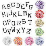 Muka 104 Pcs Alphabet Letter Patches Iron-on and Sew-on Appliques for Hat / Shirt / Bag / Shoes
