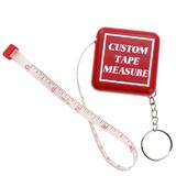 Muka 100 Pcs Custom Dual-Scale Tape Measure Keychain, 60 in/150cm Personalized Retractable Tape Measure