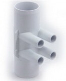 Waterway Plastics 672-7510 Shur-Grip II Manifold- 2'' S x 2'' S (4) 3/4' SB Ports
