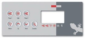 Gecko 9916-100331 TSC-8 GE-2 Pump Gecko Overlay (7 Button)