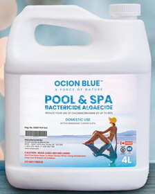 Ocion Water Sciences CA-27-0004 Ocion Blue Pool &amp; Spa Bactericide Algaecide 4L