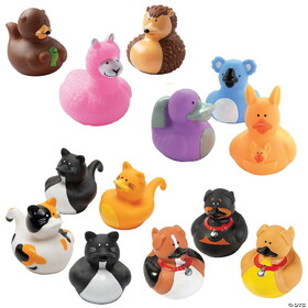 Universal IN-13958406 2" Mini-Ducks Set of 48 assorted- Animal Ducks