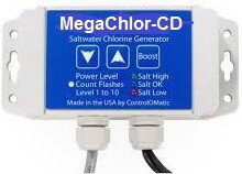 ControlOMatic MegaChlor-CD-IL Salt System, Controlomatic, Swim Spa/Small Pool, In-Line