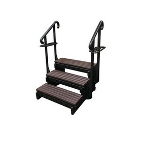 Confer Plastics SSS36-4-ESP 4 Tread Signature Series Step W/Handrails - Espresso