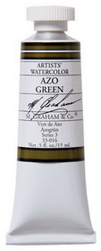 M Graham MG33016 Azo Green 15Ml Watercolor