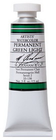 M Graham MG33130 Permanent Green Light 15Ml Watercolor