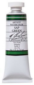 M Graham MG33174 Sap Green 15Ml Watercolor