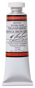 M Graham MG33186 Transparent Orange Iron Oxide 15Ml Watercolor