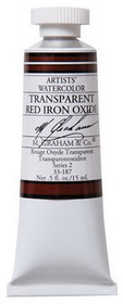 M Graham MG33187 Transparent Red Iron Oxide 15Ml Watercolor