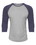 Midnight Navy Sleeves/ Dark Heather Grey Body