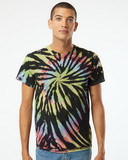 Custom Dyenomite 200MS Multi-Color Spiral Tie-Dyed T-Shirt