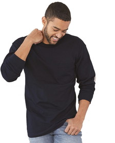 Custom Bayside 8100 USA-Made Long Sleeve T-Shirt with a Pocket