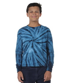 Custom Dyenomite 24BCY Youth Cyclone Tie Dye Long Sleeve T-Shirt