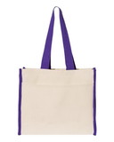 Q-Tees Q1100 14L Tote with Contrast-Color Handles