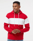 J.America 8644 Varsity Fleece Colorblocked Hooded Sweatshirt