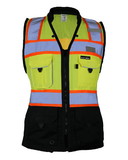 Kishigo S5021-5022 Premium Black Series® Women's Heavy Duty Surveyors Vest