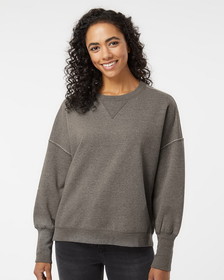 MV Sport W22712 Women's Sueded Fleece Crewneck Sweatshirt