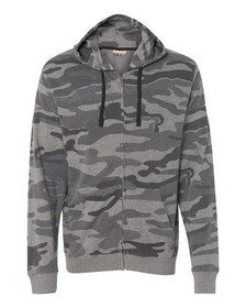 Custom Burnside 8615 Camo Full-Zip Hooded Sweatshirt