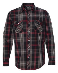 Custom Burnside 8202 Long Sleeve Plaid Shirt