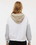 MV Sport W23716 Women's Sueded Fleece Colorblocked Crop Hooded Sweatshirt