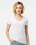 Custom Tultex 214 Women's Slim Fit Fine Jersey V-Neck T-Shirt