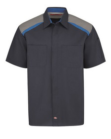 Custom Dickies S607L Tricolor Short Sleeve Shop Shirt - Long Sizes