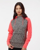 J.America 8618 Women's Colorblocked Cosmic Fleece Hooded Sweatshirt