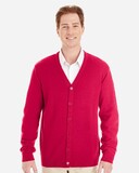 Harriton M425 Men's Pilbloc™ V-Neck Button Cardigan Sweater