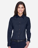Harriton M500W Women's Easy Blend™ Long Sleeve Twill Dress Shirt with Stain-Release