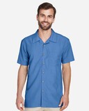 Harriton M560 Men's Barbados Textured Camp Shirt