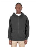 Shaka Wear SHGDZ Garment-Dyed Double-Zip Hooded Sweatshirt