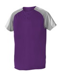 Alleson Athletic 5063CHY Youth Two Button Henley Baseball Jersey