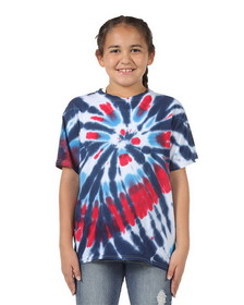 Custom Dyenomite 20BTD Youth Rainbow Cut-Spiral T-Shirt