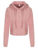 AWDis JHA016 Women's Girlie Cropped Hooded Fleece with Pocket