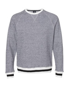 Custom J.America 8702 Peppered Fleece Crewneck Sweatshirt