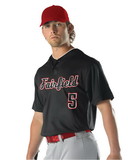 Alleson Athletic 52MTHJY Youth Two Button Mesh Baseball Jersey With Piping