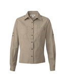Custom DRI DUCK 8284 Sawtooth Collection Women's Mortar Long Sleeve Shirt