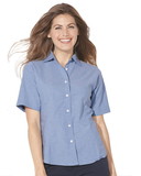 Custom FeatherLite 5231 Women's Short Sleeve Stain Resistant Oxford Shirt