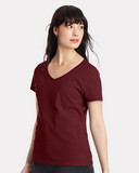 Custom Hanes S04V Nano-T® Women's V-Neck T-Shirt