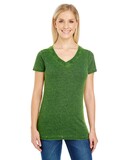 Custom Threadfast Apparel 215B Women's Cross Dye V-Neck T-Shirt