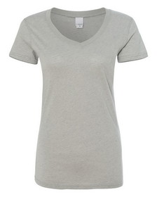J.America 8136 Women's Glitter V-Neck Short Sleeve T-Shirt