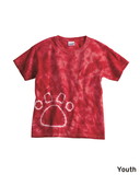 Dyenomite 20BPR Youth Pawprint Short Sleeve T-Shirt