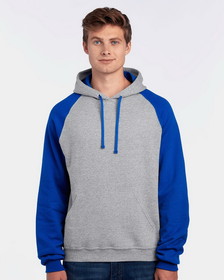 Jerzees 96CR Nublend&#174; Colorblocked Raglan Hooded Sweatshirt
